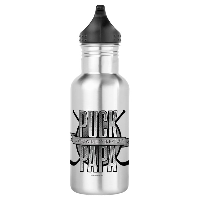 Botella De Agua Papa Puck (papá hockey) (Derecha)