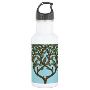 Botella De Agua Papel de fondo floral de William Morris Tree Friez