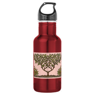 Botella De Agua Papel pintado floral de William Morris Tree Frieze