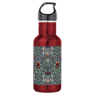 Botella De Agua Papel pintado floral Morris Navy Blue Snakeshead