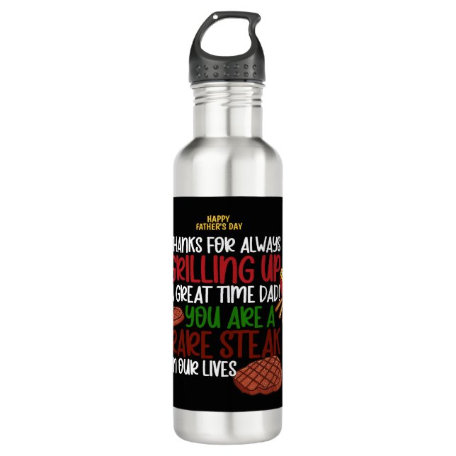 Botella De Agua Papi del Chef Funny Personalizado (Anverso)