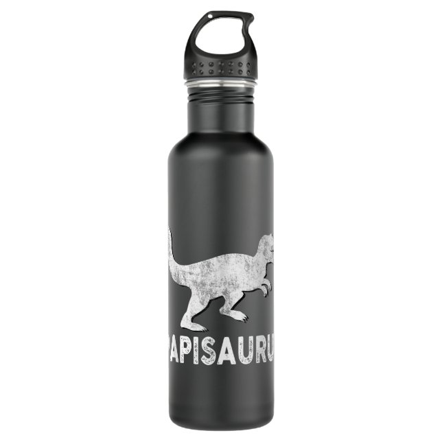Botella De Agua Papisauro T Rex Papi Dinosaurios Padres Día Abuelo (Anverso)