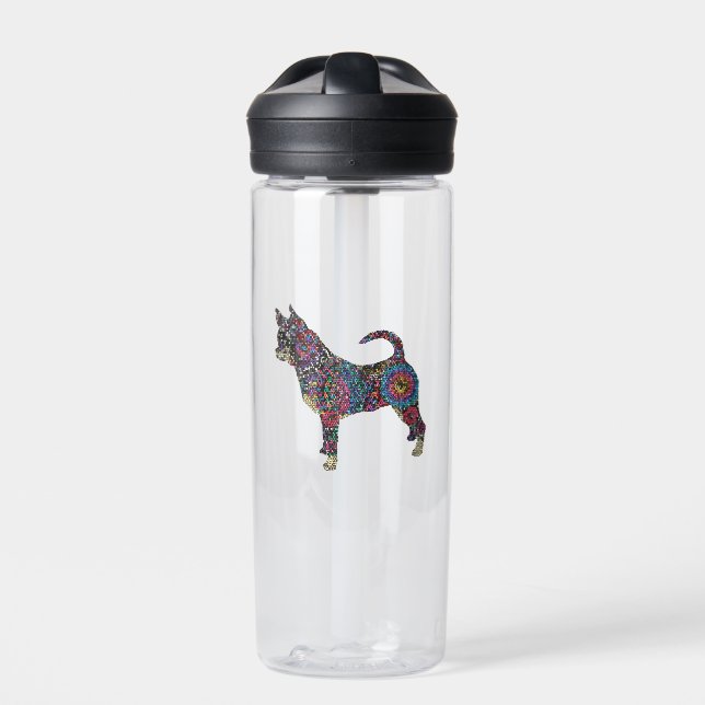 Botella de agua para amantes de Chihuahua (Delante)