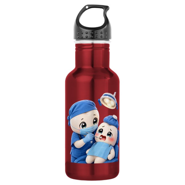 Botella de agua para bebé paciente dentista lindo (Anverso)