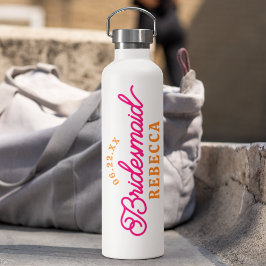 Botella de agua para dama de honor minimalista de