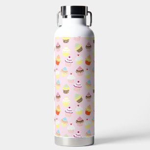 Botella de agua para fiesta de cupcakes
