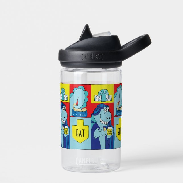 Botella de agua para fiesta de dinosaurios de Janu (Izquierdo)