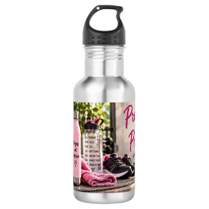 Botella de agua para fitness de progreso no perfec