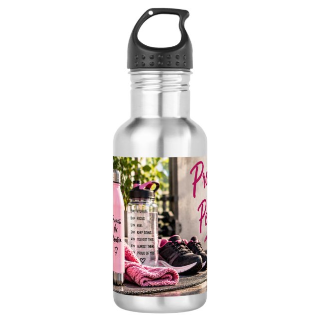 Botella de agua para fitness de progreso no perfec (Anverso)