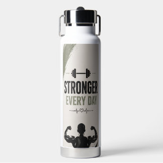 Botella de Agua para Fitness Más Fuerte Cada Día