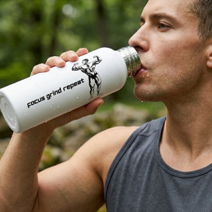 Botella de Agua para Gimnasio Focus Grind Repeat