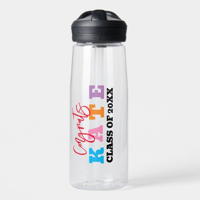 Botella de agua para graduado - Regalo de graduaci (Delante)