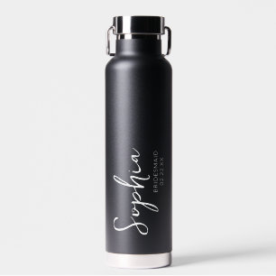 Botella de agua para la fiesta de bodas con nombre