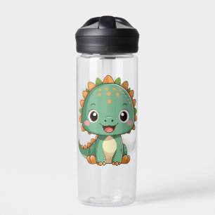 Botella de agua para niños con dinosaurio sonrient