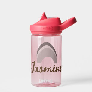 Botella de agua para niños con nombre Arcoíris Mar