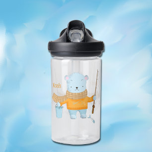 Botella de agua para niños con oso polar