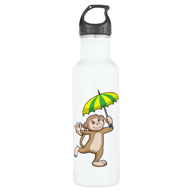 Botella De Agua Paraguas de Monkey Rain (Anverso)