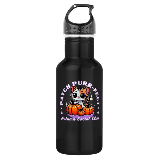 Botella De Agua Parche purr-fecto - parche de calabaza para gatos (Anverso)