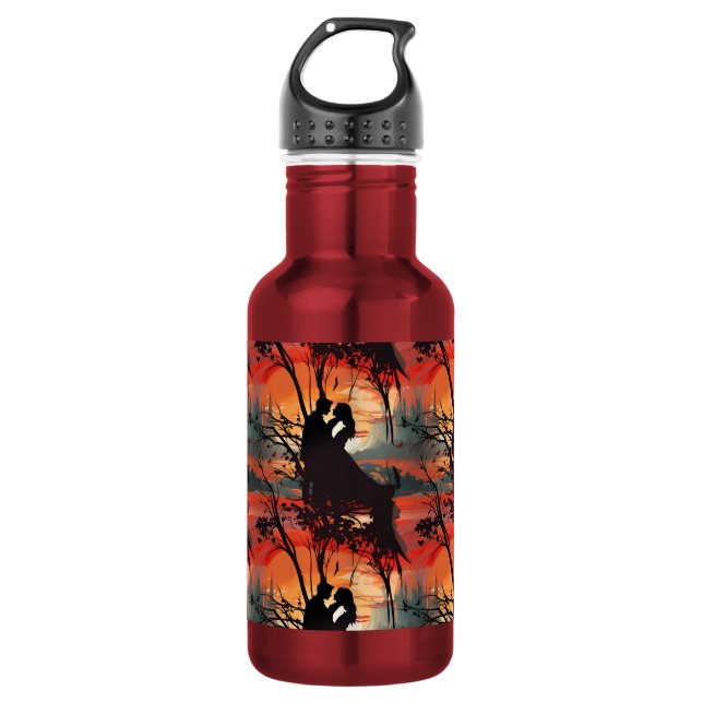 Botella De Agua Pareja cariñosa  (Anverso)