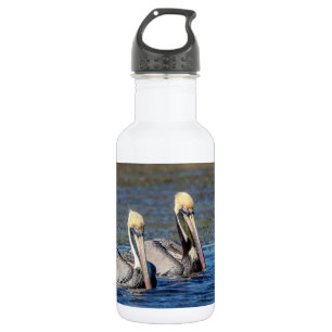Botella De Agua Pareja de Pelícanos