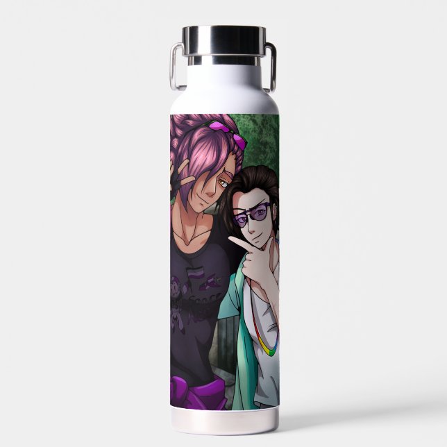 Botella De Agua Pareja feliz (mes del orgullo) (Delantero)