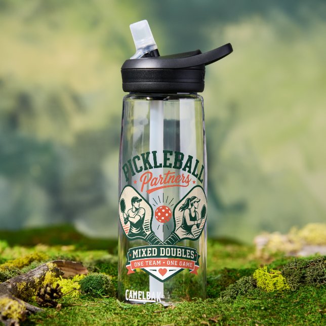 Botella De Agua Parejas de Pickleball Dobles Mixtos (Al aire libre (girado))