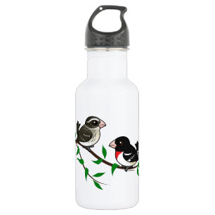 Botella De Agua Pares del pájaro del Rosa-breasted