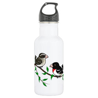 Botella De Agua Pares del pájaro del Rosa-breasted