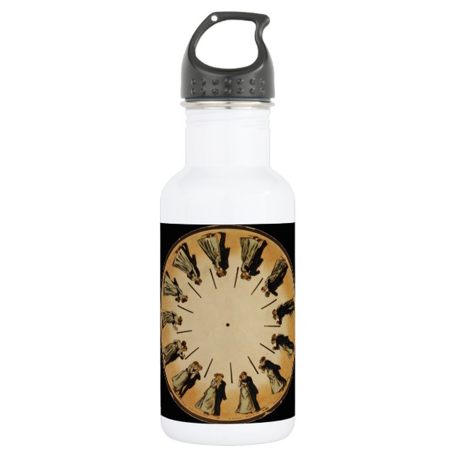 Botella De Agua Pares Phenakistoscope que baila el vals de (Anverso)