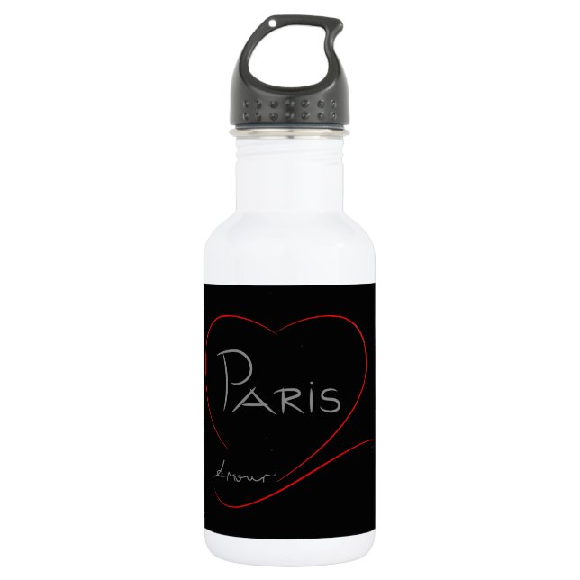 Botella De Agua PARIS Amour (corazón) (Anverso)