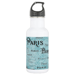 Botella De Agua París Damasco azul