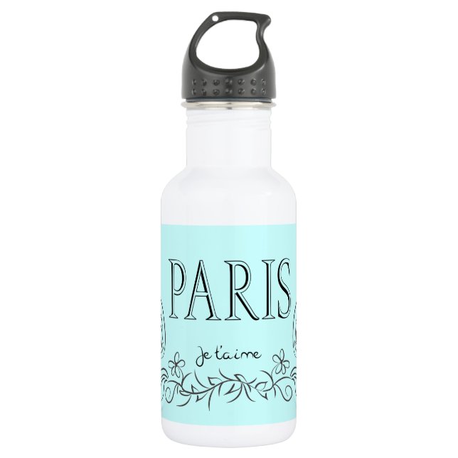 Botella De Agua PARIS Je t'aime (te amo) (Anverso)