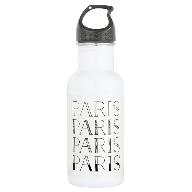 Botella De Agua París París | Elegante de inspiración francesa (Anverso)