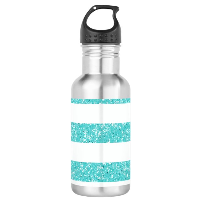 Botella De Agua Parkle Purpurina Look Stripes (Anverso)