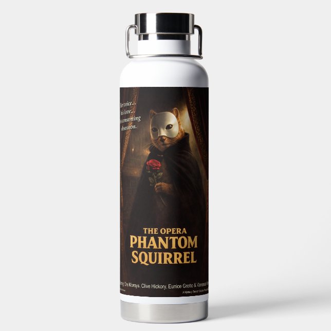Botella De Agua Parodia de la Ópera del Fantasma de la Ardilla (Parte trasera)
