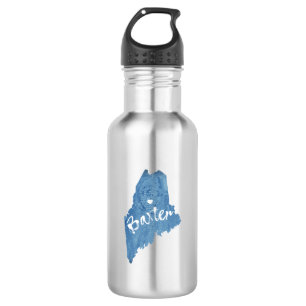 Botella De Agua Parque Estatal Baxter Maine Wood Grain