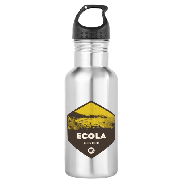 Botella De Agua Parque Estatal Ecola Oregon (Anverso)