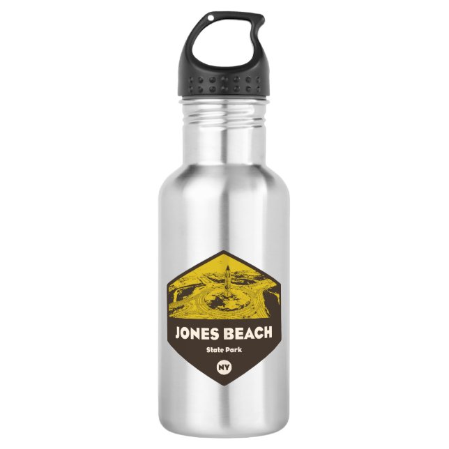Botella De Agua Parque Estatal Jones Beach Nueva York (Anverso)