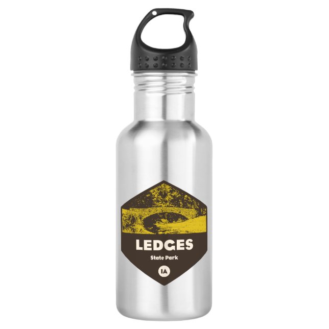 Botella De Agua Parque estatal Ledges Iowa (Anverso)