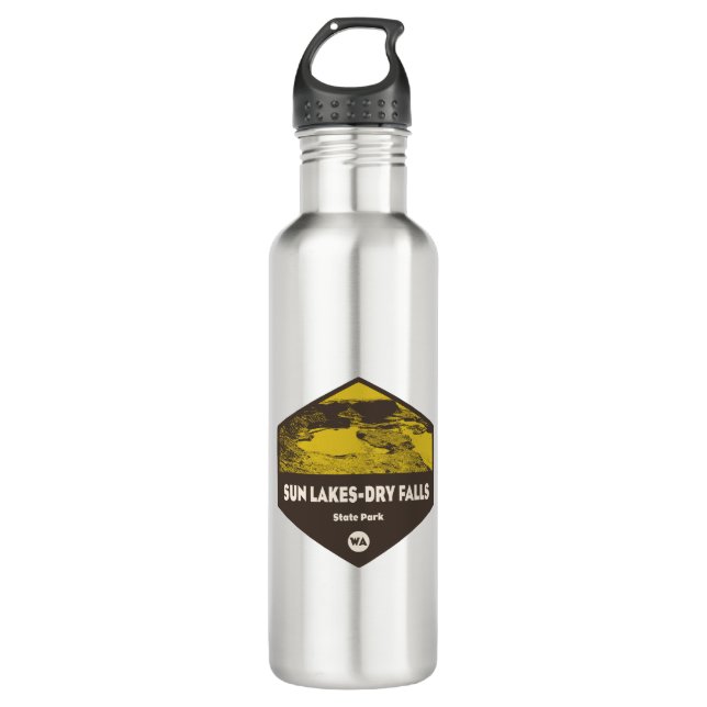 Botella De Agua Parque Estatal Sun Lakes-Dry Falls Washington (Anverso)