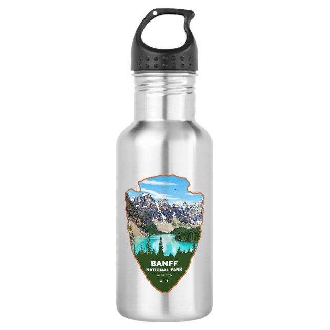 Botella De Agua Parque Nacional Banff Alberta Punta de Flecha (Anverso)