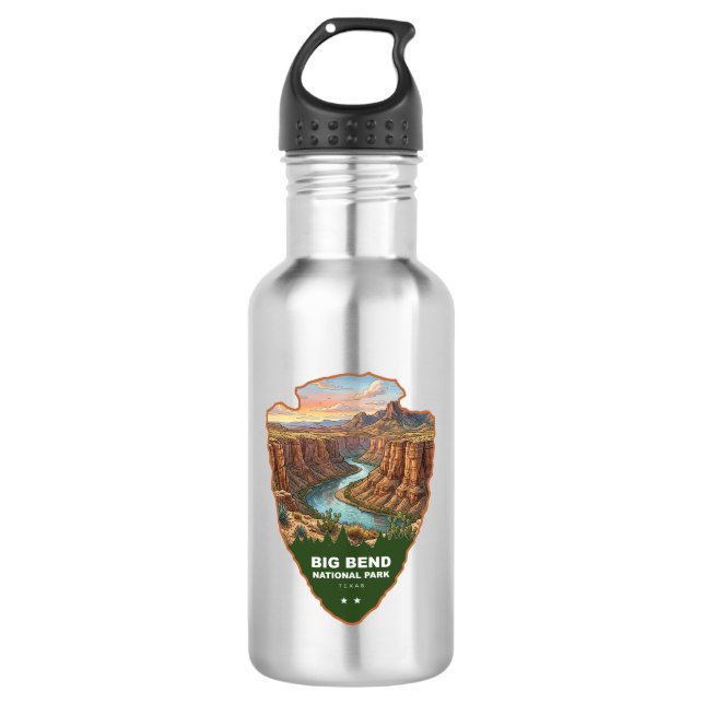Botella De Agua Parque Nacional Big Bend Arrowhead (Anverso)