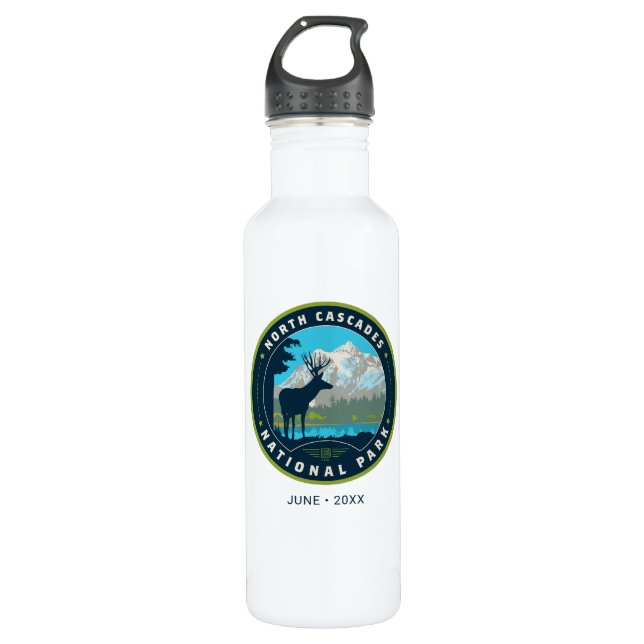 Botella De Agua Parque nacional Cascades del Norte (Anverso)