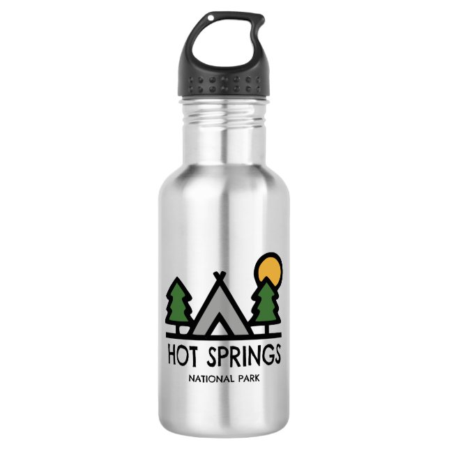 Botella De Agua Parque nacional de Hot Springs (Anverso)