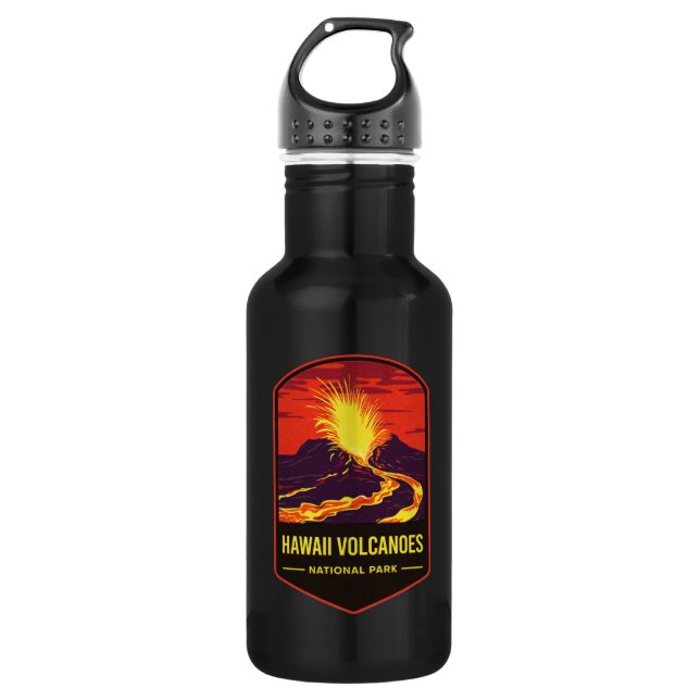 Botella De Agua Parque nacional de los Volcanes de Hawái (Anverso)