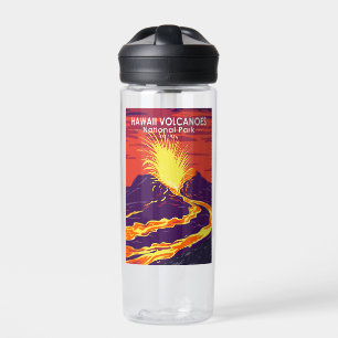 Botella De Agua Parque nacional de los Volcanes de Hawái Vintage