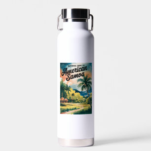 Botella De Agua Parque Nacional de Samoa Americana - Arte acuarela
