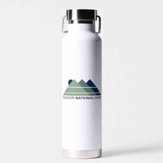 Botella De Agua Parque Nacional Exmoor Sol de Montaña (Delantero)
