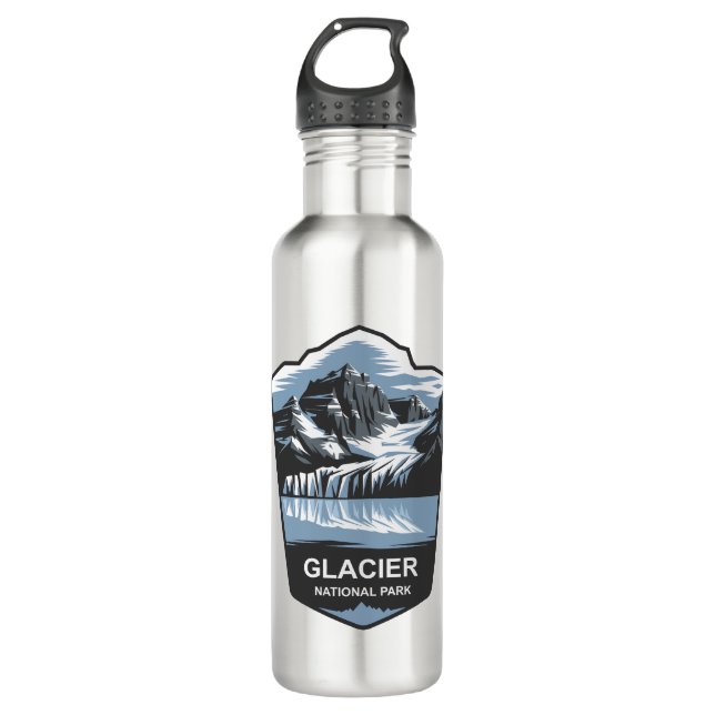 Botella De Agua Parque nacional Glacier Emblem (Anverso)