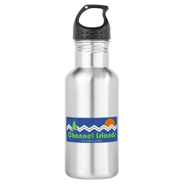 Botella De Agua Parque nacional Islas del Canal Retro (Anverso)